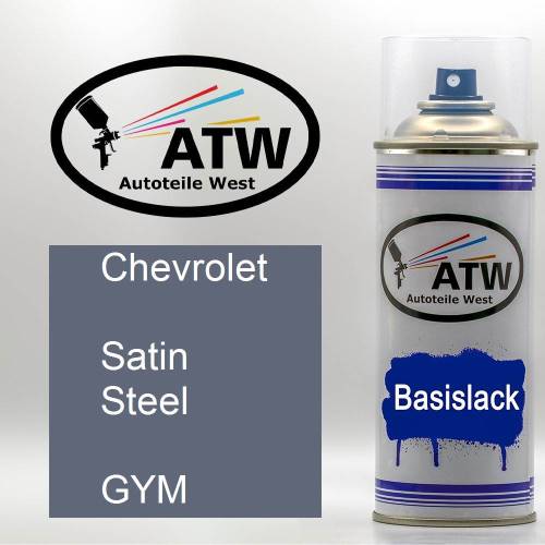 Chevrolet, Satin Steel, GYM: 400ml Sprühdose, von ATW Autoteile West.